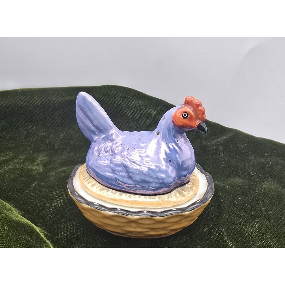 Rare Noritake Lusterware Hen On A Nest Single Shaker Japan